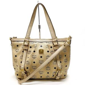 SOLD MCM Beige Visetos 2 Way Shoulder Bag